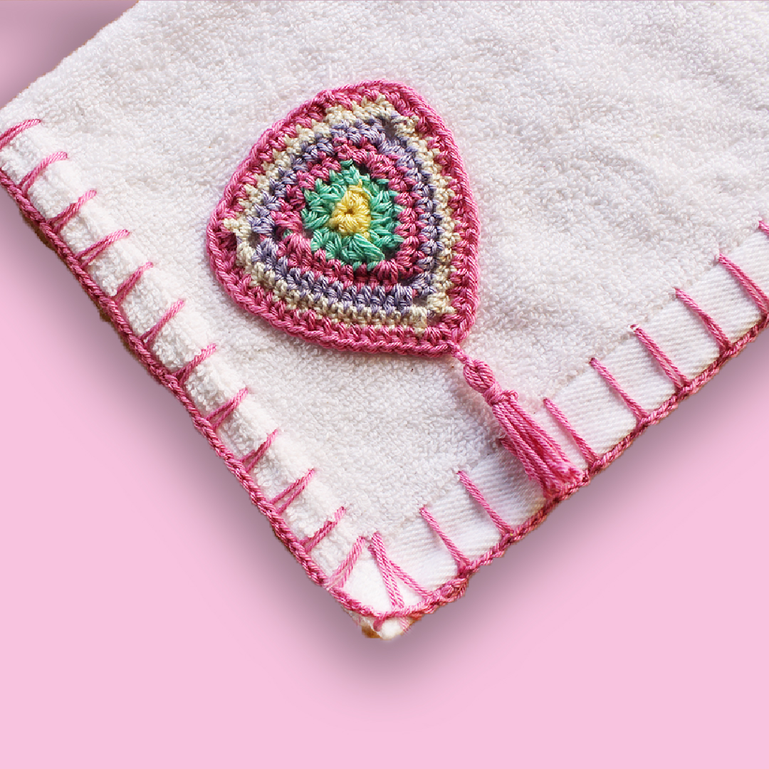 Crochet Pink Towel